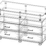 Схема сборки Тумба под ТВ 4G BMS