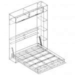 Чертеж Шкаф-кровать трансформер Лена-43 BMS