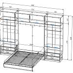 Схема сборки Шкаф-кровать трансформер Олана BMS