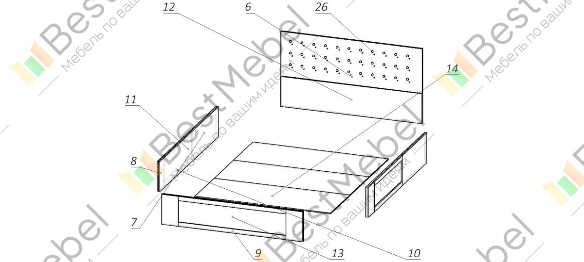 Кровать веста сборка