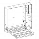 Чертеж Шкаф-кровать с диваном Элли 7 BMS