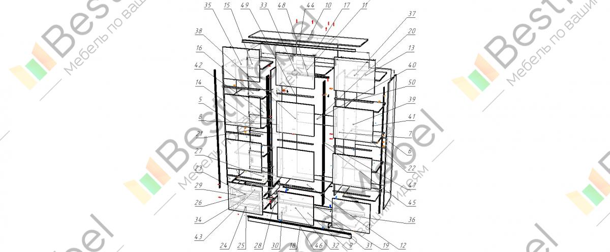 Шкаф купе марвин 3 схема сборки