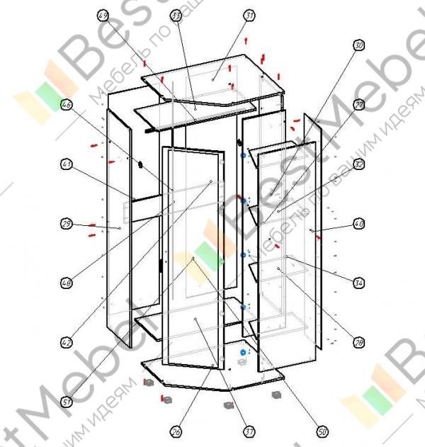 Сборка углового шкафа вегас