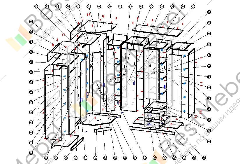 Схема сборки шкаф угловой белла