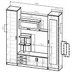 Чертеж Мебельная стенка Лио BMS