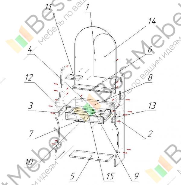 Сборка туалетного столика надежда м 09 инструкция