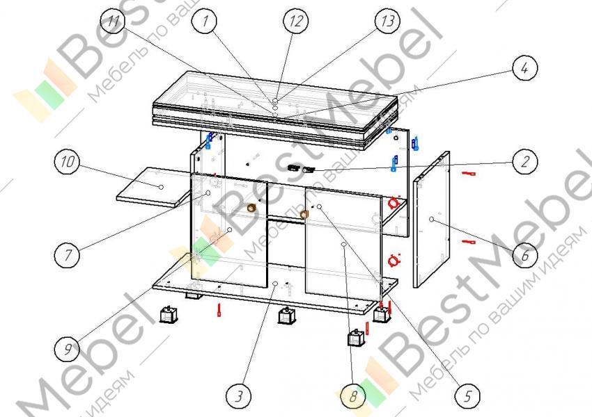Тумба для обуви восток схема сборки
