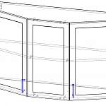 Чертеж Шкаф навесной остекленный Тоник Ромб BMS